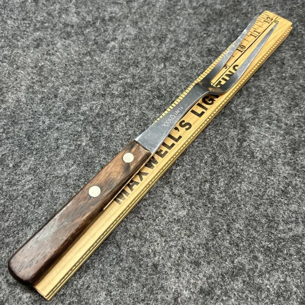 Vtg Ekco Flint USA Carving Fork 12